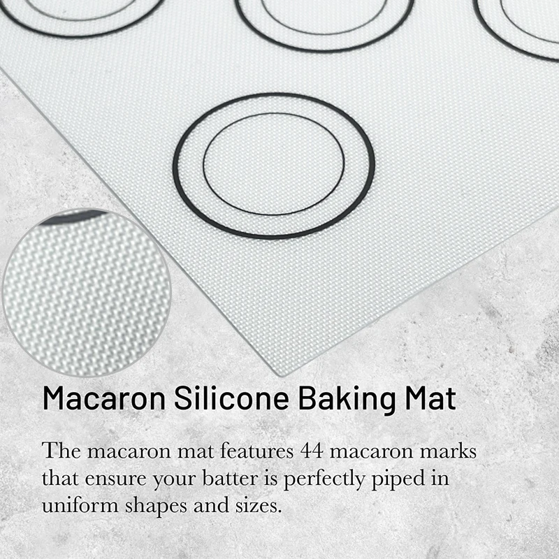 1PC Silicone Baking Mat for Oven, Baking Macarons Cookies, Reusable Nonstick & Easy to Clean, 40cm/15.75 X 30cm/11.75inch, White