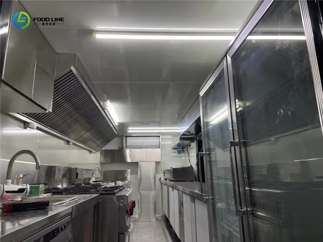 Multi Function BBQ Pizza Hotdog Food Trailer Stainless High Capacity for Commercial Catering Custom
