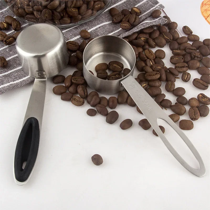 30ml/10g Coffee Bean Spoon Stainless Steel Teaspoons Measure Spoon Coffee Scoop Milk Powder Spoon Home Kitchen Measuring Tool