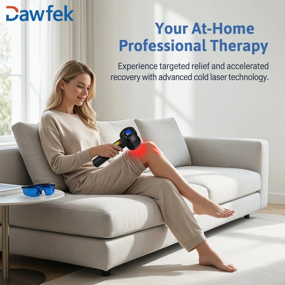 Dawfek Professional 3W Cold Laser Therapy Device 650nm 808nm NIR Physiotherapy for Tendonitis Arthritis Muscle Strain Recovery