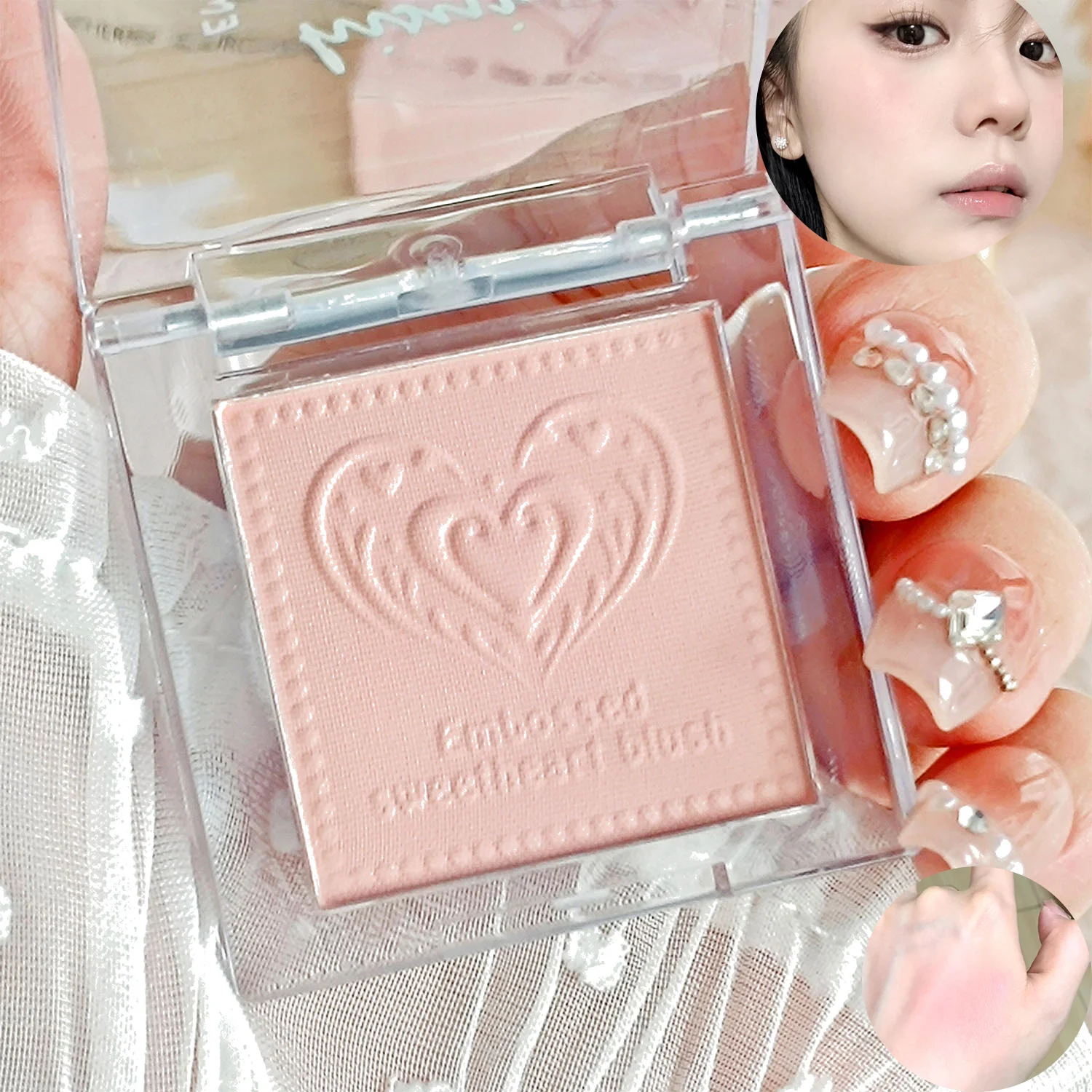 Evidenzia la modifica tridimensionale naturale del fard migliora la carnagione opaca schiarente rouge