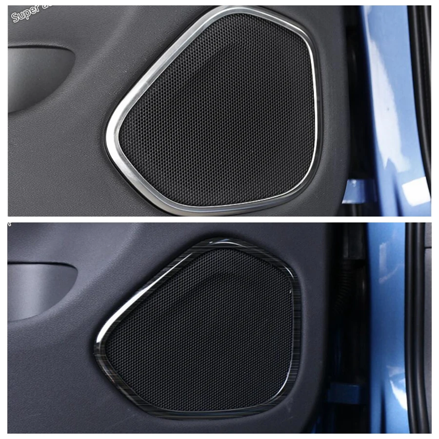 Car Roof Microphone / Side Door Speaker Audio Sound Frame Cover Trim Stainless Steel Accessories Fit For Volvo XC60 2018 - 2024