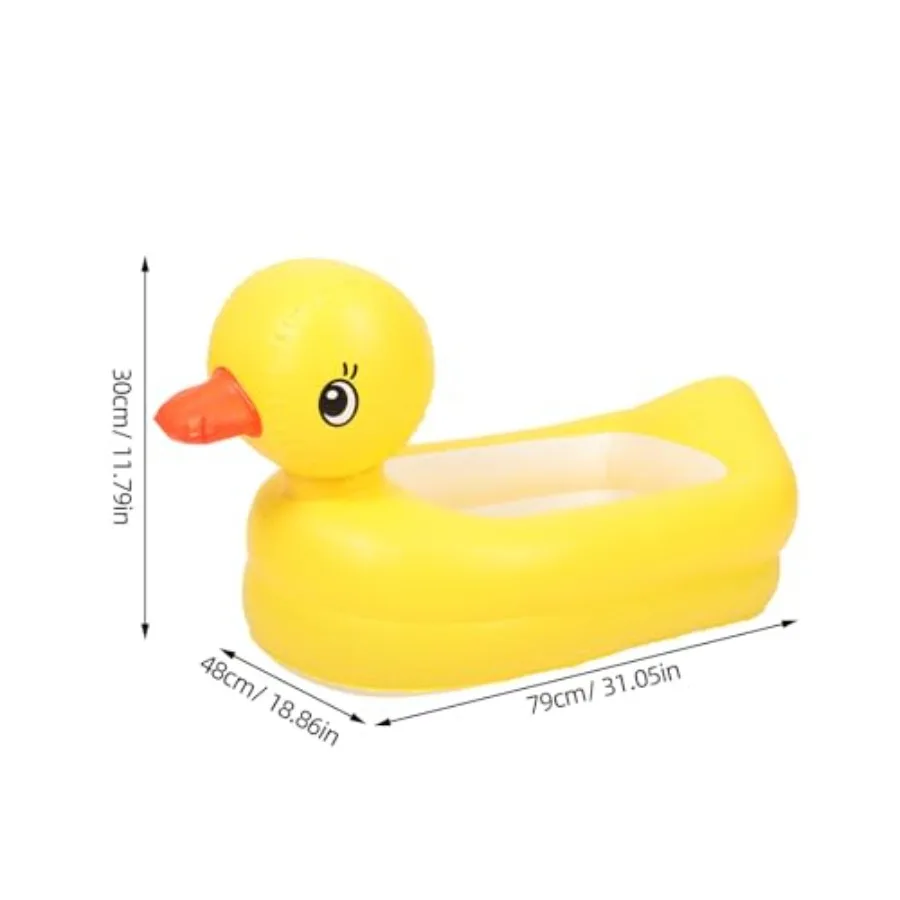 ソソポート ベビー用空気注入式浴槽 動物型アヒル ポータブル幼児用お風呂 ミニエアスイミングプール シャワー洗面器 男の子用 G