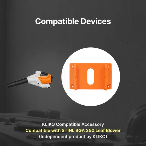 Leaf Blower Wall Mount Holder Compatible with STIHL BGA 250 Cordless Blower, Garden Power Tool Storage Bracket with Mount Screws