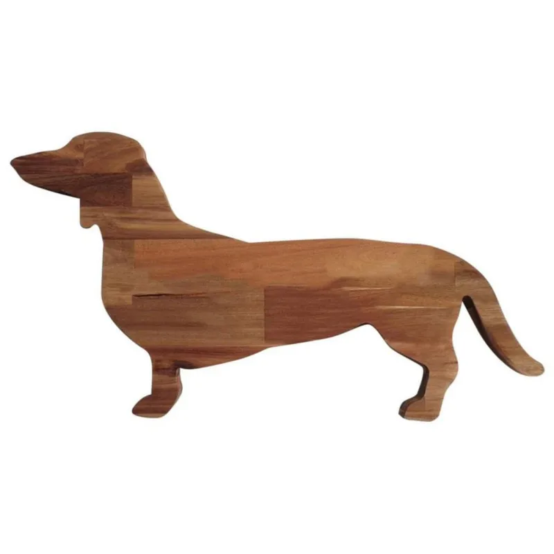 Dachshund Dog Dinner Plate Solid Wood Pallet Wood Cooked Food Board Dachshund Dog Dinner Plate Cheese Board Cheese Board