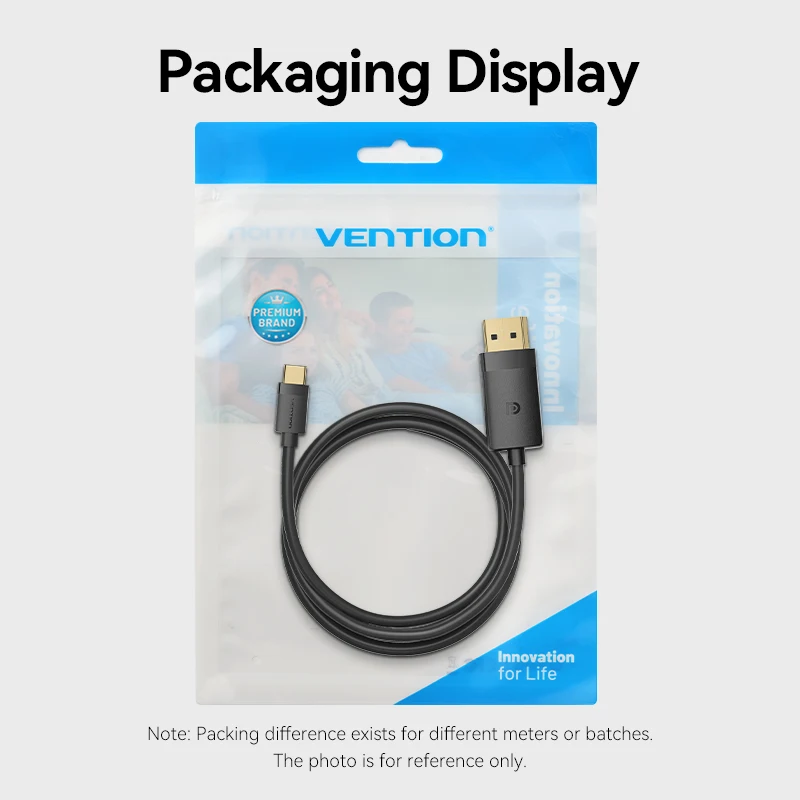 Vention 4K USB C to DP Kabel USB typu C do 8K/60Hz DisplayPort do iPhone'a Tablet PC Monitor Laptop HDCP HDR DP Kabel — zdjęcie produktu 6
