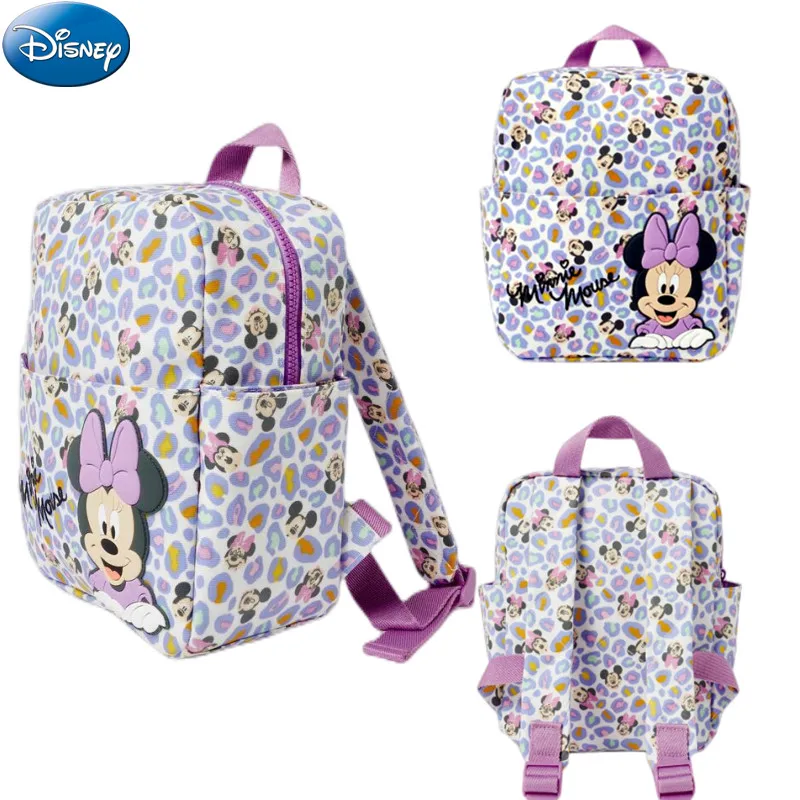 

Disney Mickey Baby Boys Girls Bacpack Cartoon Minnie Donald Duck Pattern Backpack Bag Anime School Bags Children's Bag Gifts