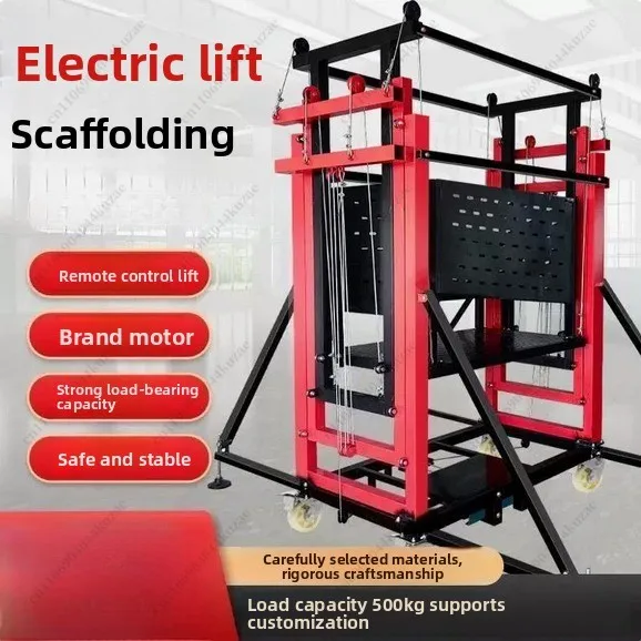 Electric Scaffolding Mobile Automatic Lifting Platform Remote Control Lift Indoor Outdoor Decoration Folding Hoist