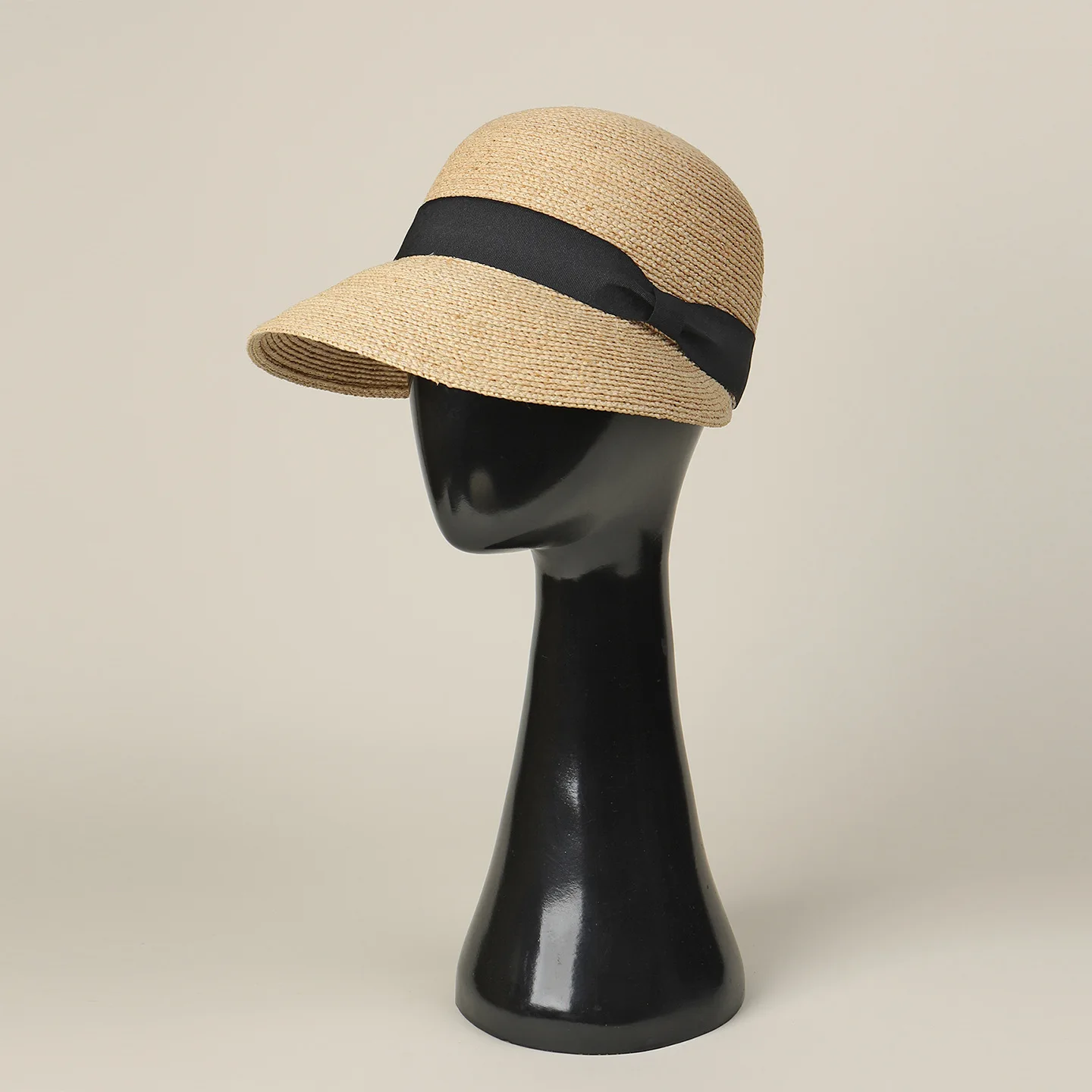 

USPOP SOLARA French Style Raffia Straw Cap for Women Elegant Summer Sun Hat Vacation Resort Cap