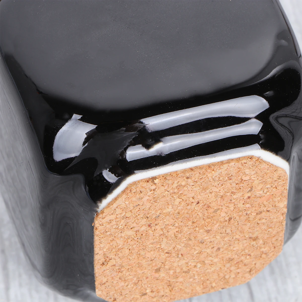 

Nail Art Liquid Cup Medicine Cover Black Wooden Bottle Travel Manicure Accessories Ceramic Reusable Storage Container Long