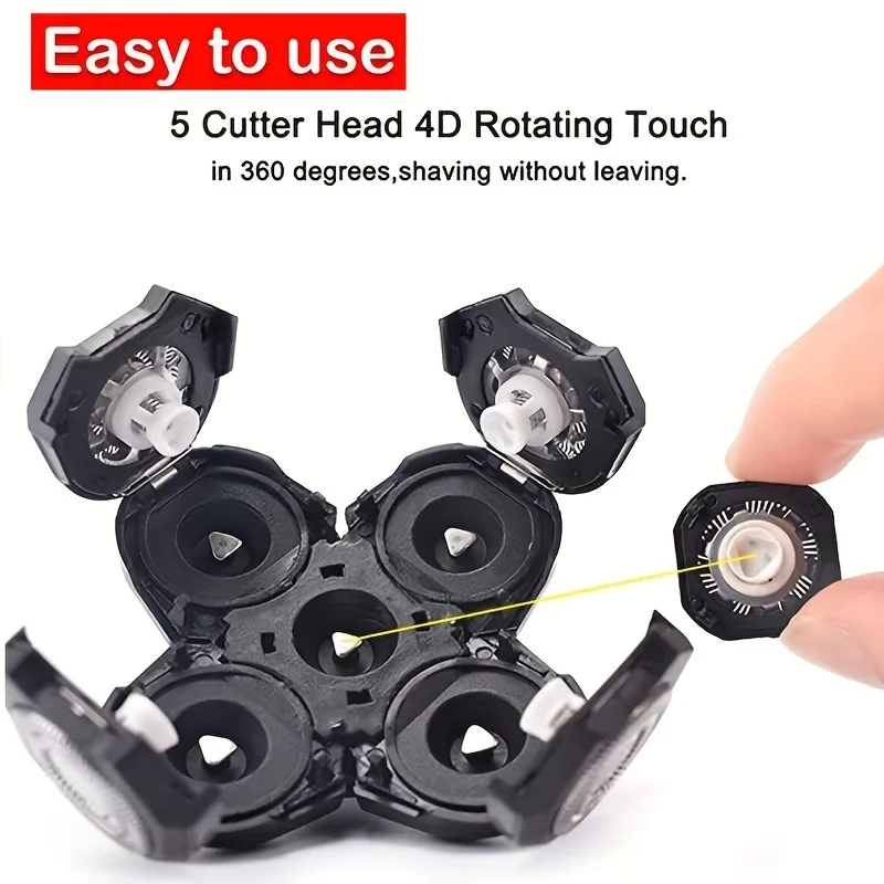 ماكينة حلاقة كهربائية قابلة للاستبدال للرأس والأنف ماكينة قص الشعر الاحتياطية 5D العائمة القاطع الحلاقة رأس اللحية #5