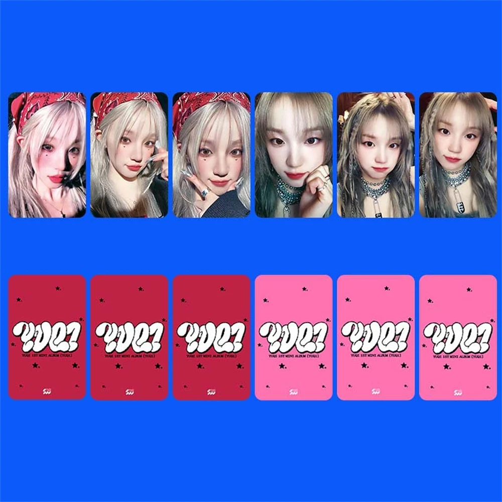 6 pz/set KPOP (G)I-DLE YUQI SOLO Album YUQ1 cartoline GIDLE Merch carte Lomo a doppia faccia YUQI Photocard Fans Collection Gift