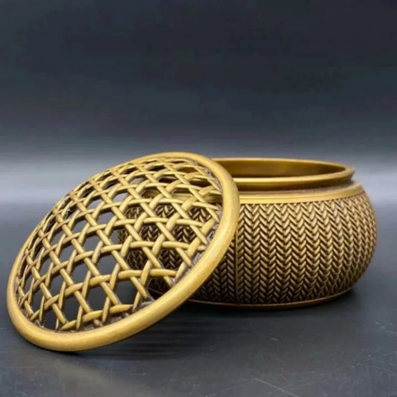 

Антикварная медная ретро курильница для украшения дома, коллекция украшений для стола