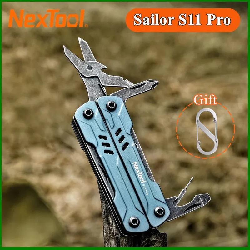 

Многофункциональный инструмент NexTool S11 Pro Mini Sailor 12-в-1: карманный складной нож, кусачки, отвертка, ножницы, инструмент для EDC