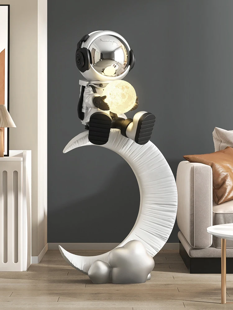 Home Decor Astronaut Statues Floor Ornament Room Decor Sculptures Living Room Large Floor Art Decor Figurines Housewarming Gifts