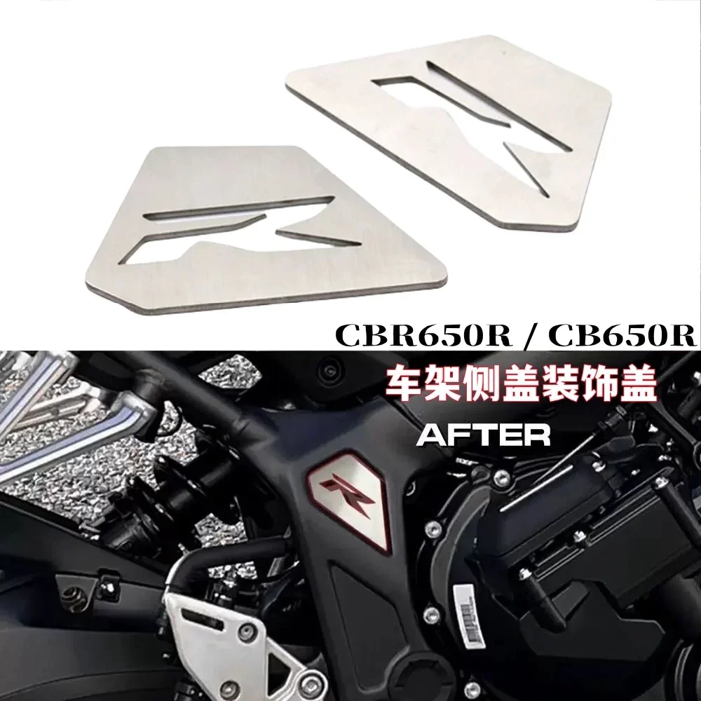 

# CBR650R Frame Filler For Honda CBR 6R50R CB650R Frame Side Cover Trim Covers Stainless Steel Sticker CBR 650 R Type R Emblem
