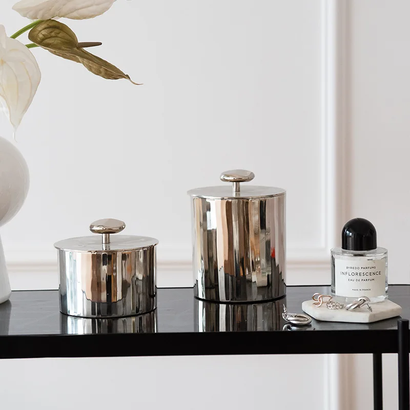 

Postmodern light luxury jewelry box storage jar model room bedroom dresser jewelry storage box decorative box