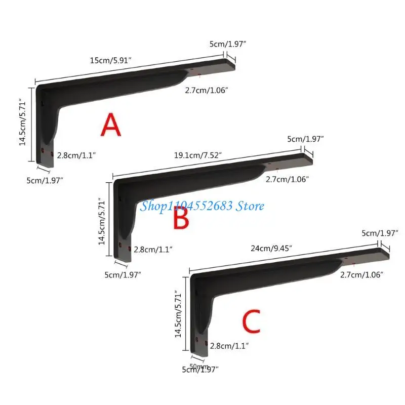 Y6GD زوج واحد من دعامات الرف شديدة التحمل مثبتة على الحائط لألواح الخشب #6