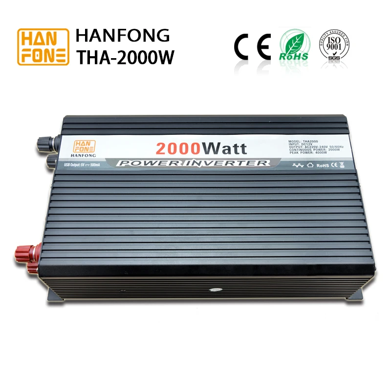 อินเวอร์เตอร์พลังงานแสงอาทิตย์1 2KW เอาต์พุต12V 24V 48V