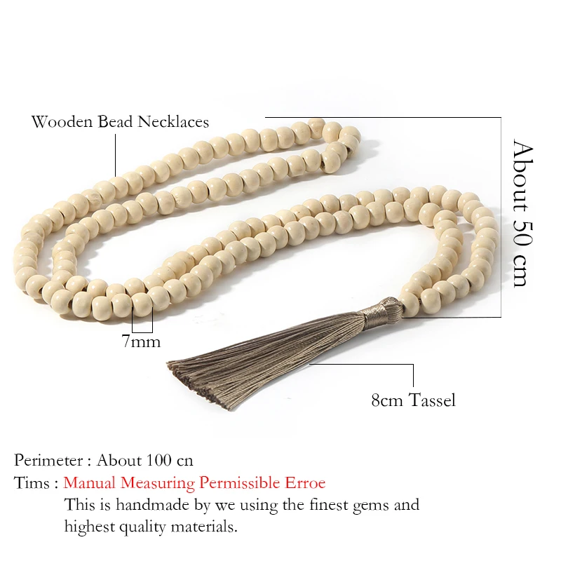 OAIITE 108 Mala Wooden Bead Necklace Men Women Tibetan Buddhist Rudraksha Necklace Amulet Reiki Jewelry Gift