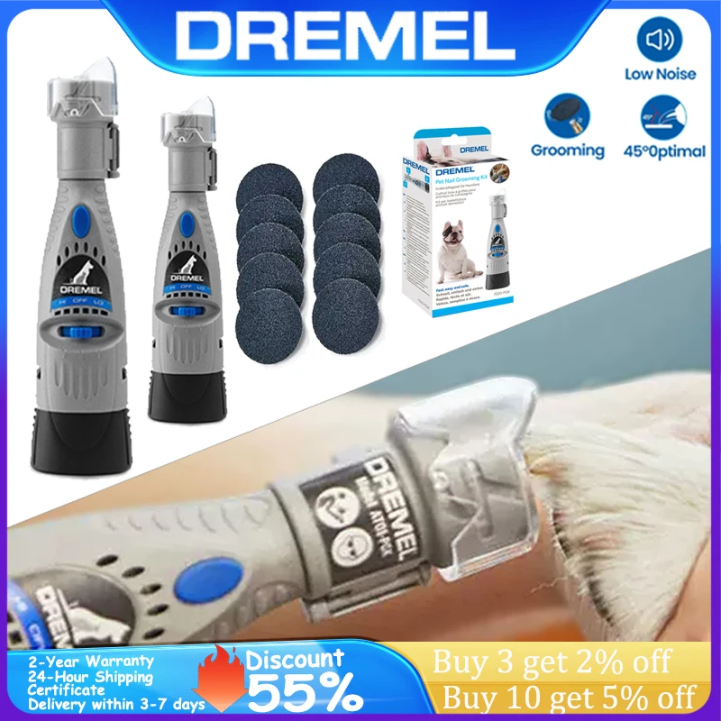 

Pet Nail Clippers DREMEL Brand Dog Cat Electric Nail Grinder 18000rpm Adjustable Speed Nail Trimmer Mute Safe Motor Paw Trimmer