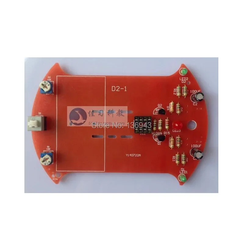 Analog Circuit Automatic Intelligent Tracking Car Electronic Kit Parts For DIY (without Battery)
