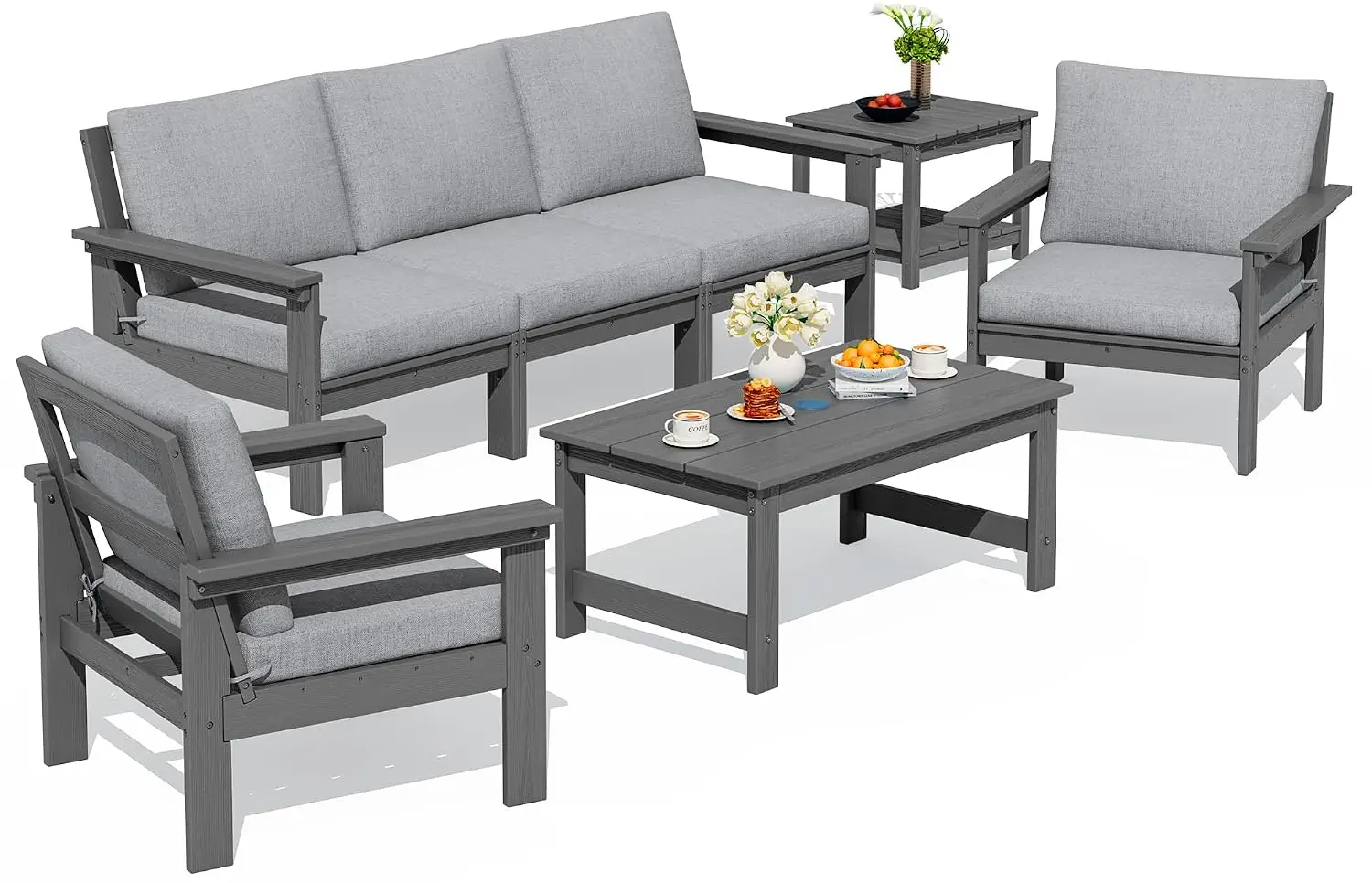 HDPE Outdoor Patio Furniture Set Outdoor Couch, Customized