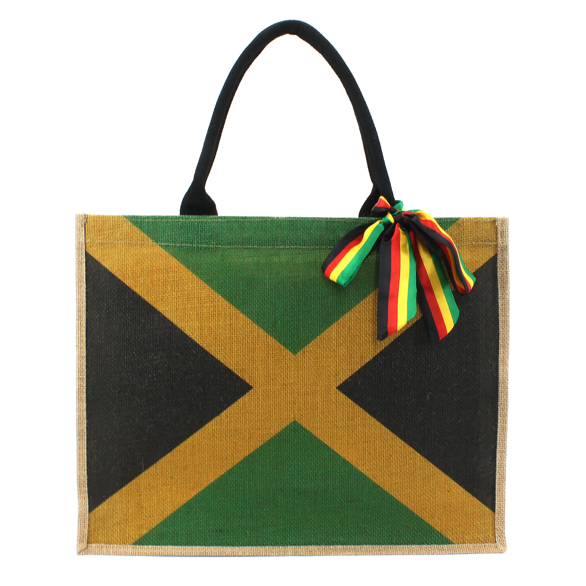 Woven Large Beach Bag for woman Straw Bag Beach Tote Handmade Weaving Shoulder Bag Handbag Jamaican Africa Reggea