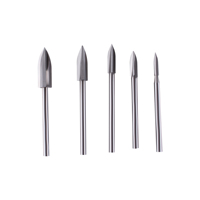 5pcs Wood Carving Tools HSS Engraving Drill Bit Set Engraving Drill Bit Set 1/8” Shank for DIY Carving Drilling Wood Grinding