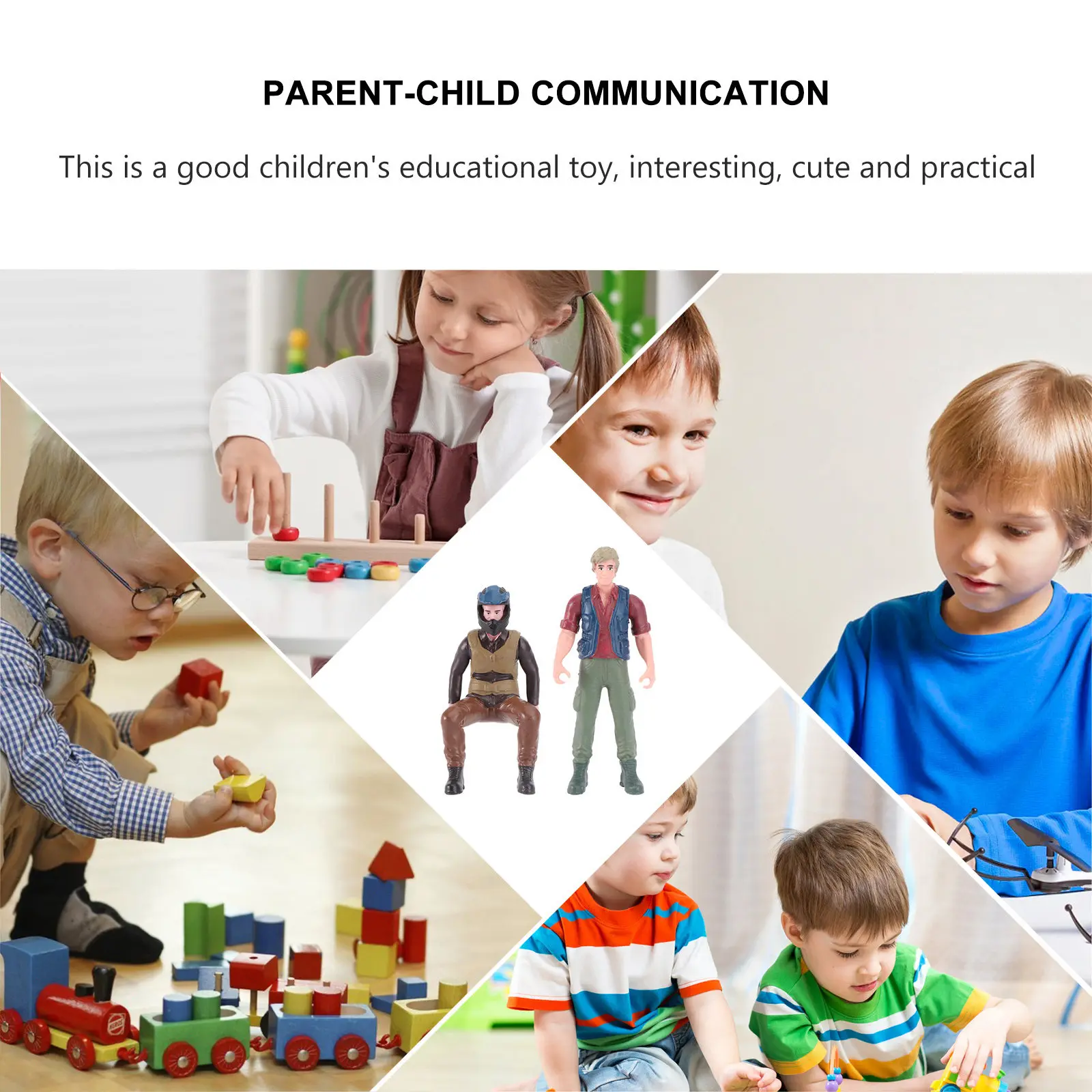 

2Pcs Driver Character Decoration Premium Lightweight PVC Educational Puzzle for Toddlers Desktop Waterproof Collection Cognitive