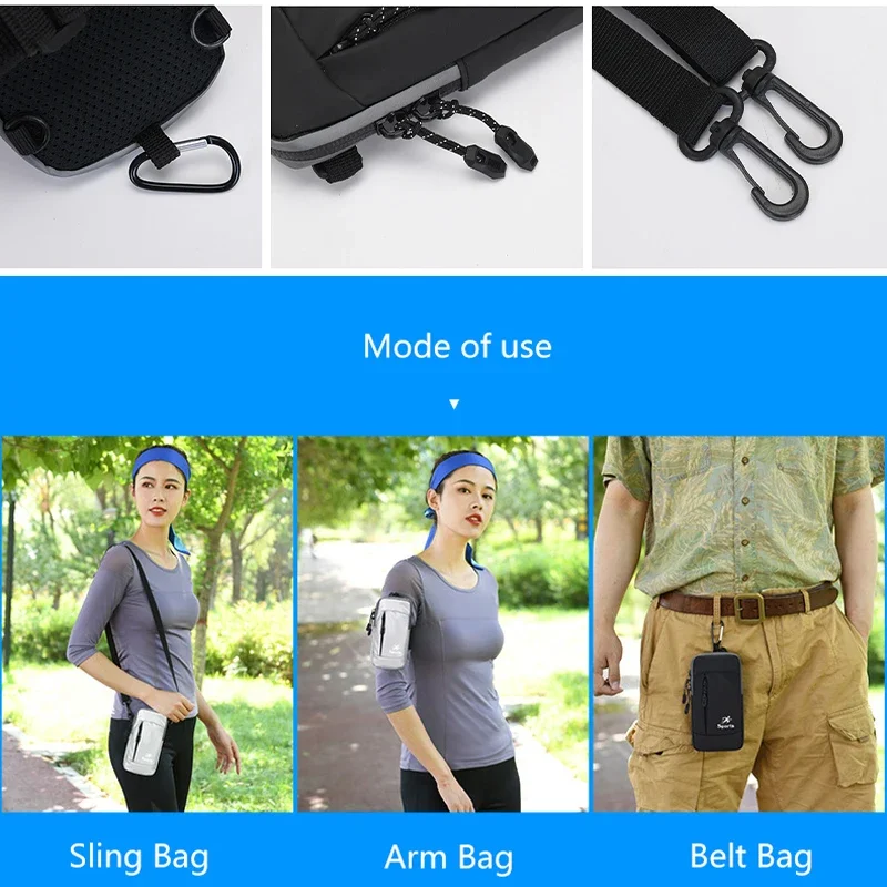 Sports Running Arm Bag Hiking Backpack Accessories Fitness Key Bag Outdoor Cellphone Case Cycling Sling Bag Strap Buckle Purse