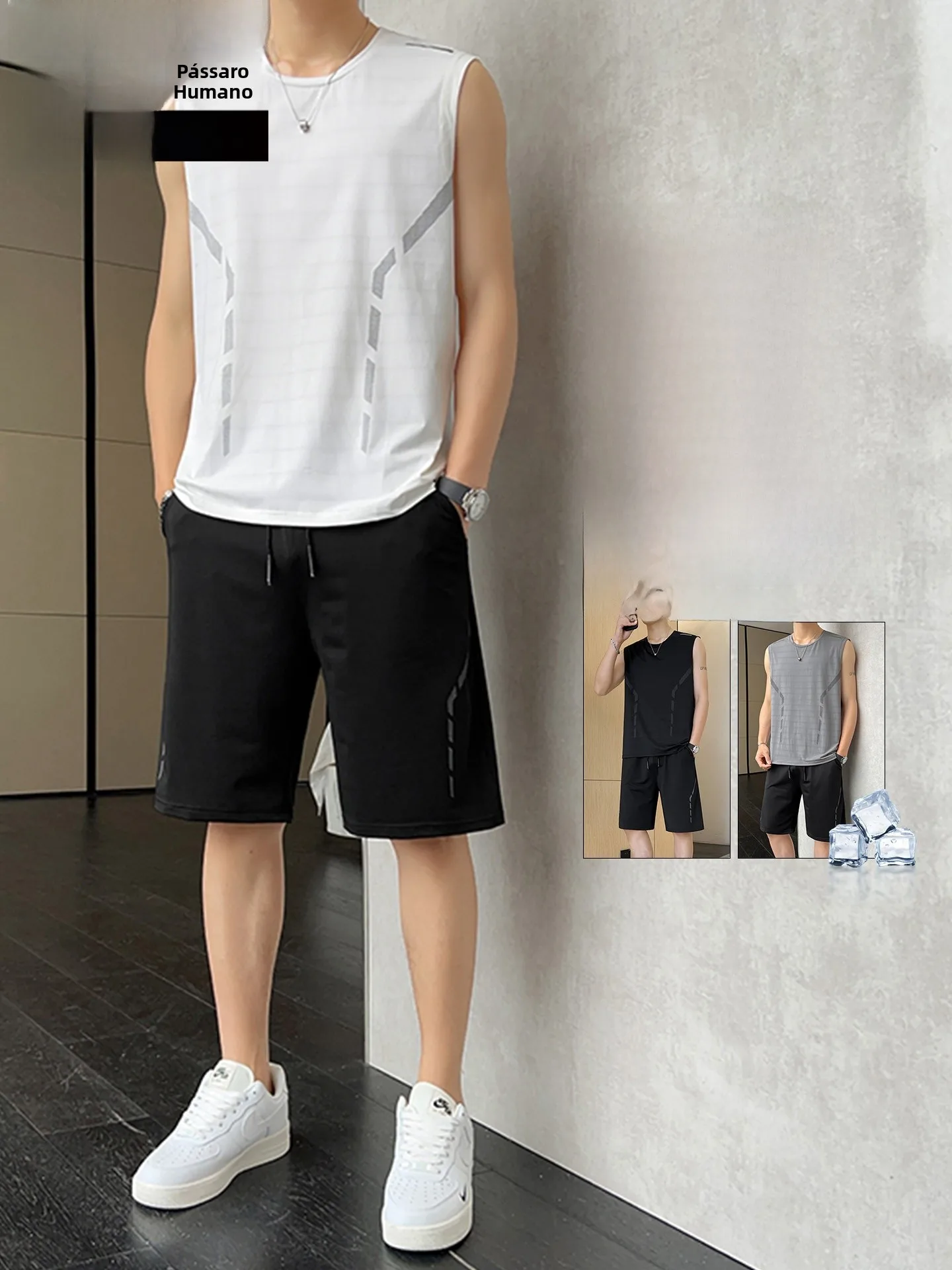 tucano-summer-lightweight-casual-set-men's-sports-t-shirt-2026-new-breathable-vest-shorts-two-piece-set-polyester-fiber-youth