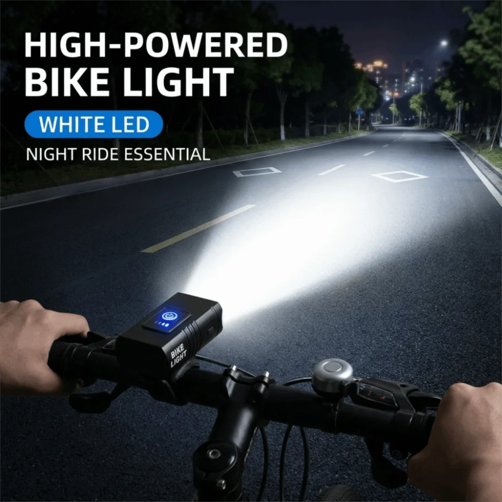 

USB Rechargeable LED Bike Front Lamp Waterproof Handlebar Mount Bicycle Headlight Bright Bike Flashlights Outdoor Cycling