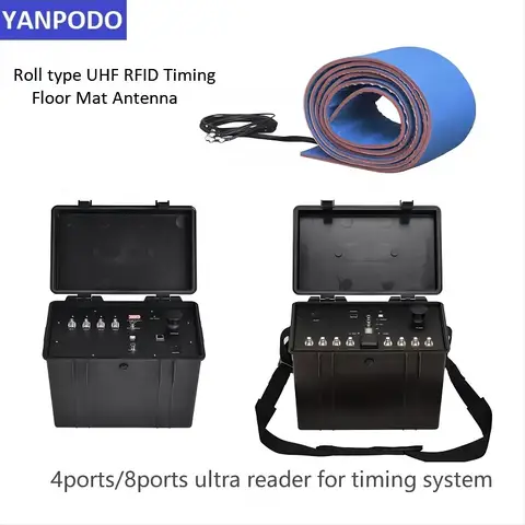UHF RFID Complete Passive Sports Timing System Reader Mat Antenna tag Free Testing Software for Triathlon Marathon Go Karting