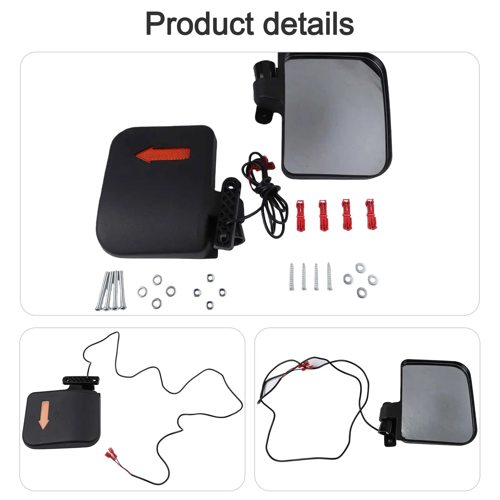 

Зеркала заднего вида с LED-повторителями поворота для гольф-каров: скрытые передние и задние указатели поворота для повышенной безопасности