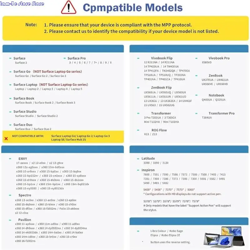 D0UA Styluses Pen for Slim Pen 2 Laptop مع شاشة قابلة للمس