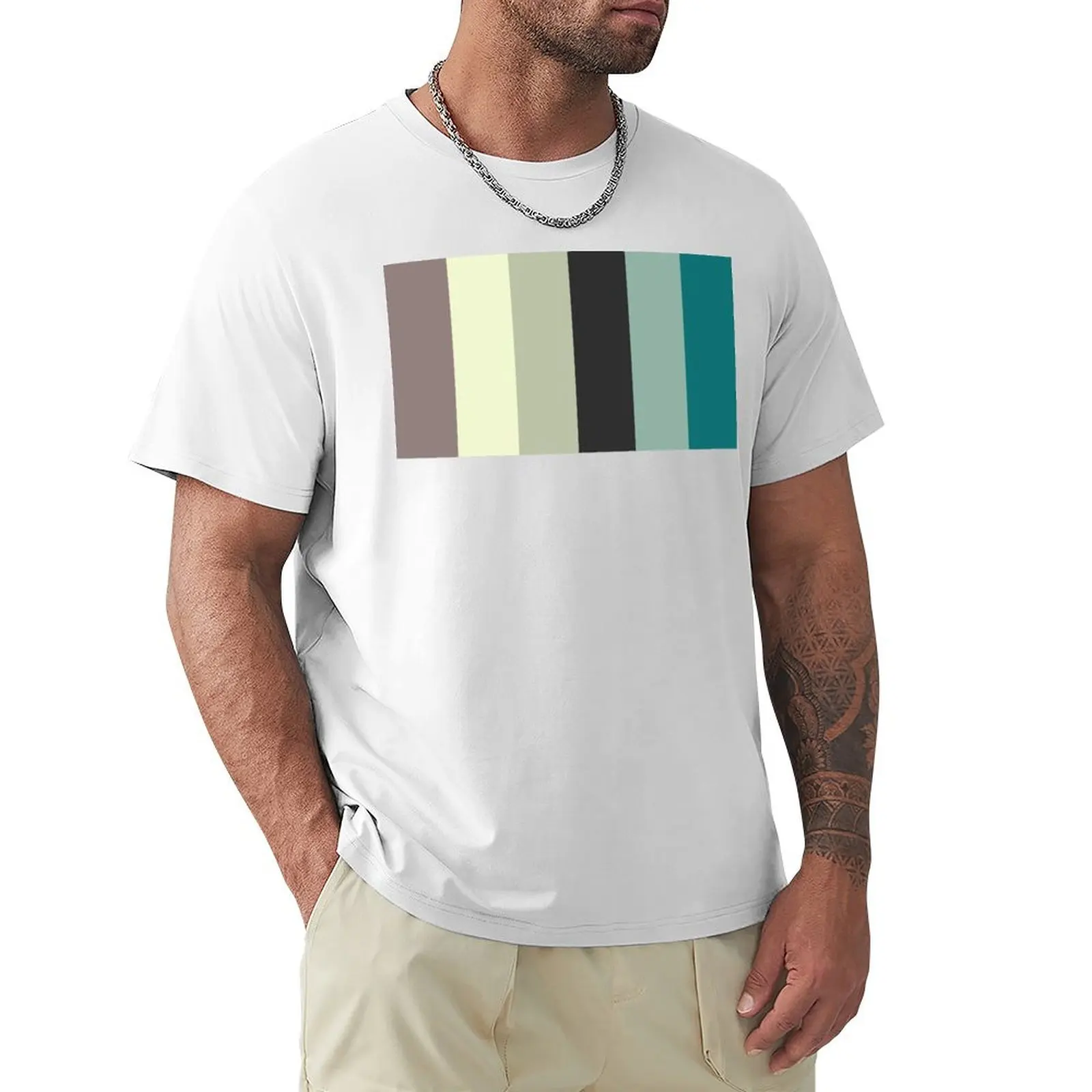 Green and Gray Stripes T-Shirt customs design your own korean fashion oversized tshirts for men