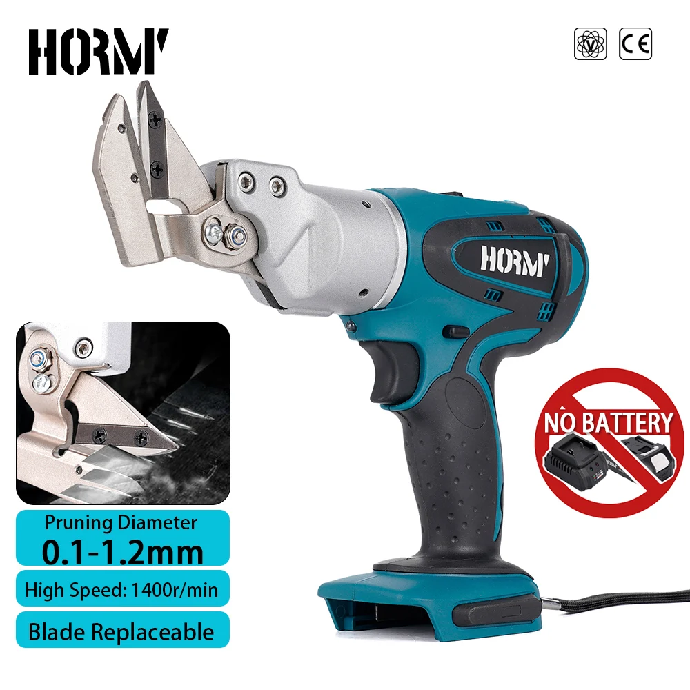 Hormy 20V Cordless Electric Tin Scissors 90N.m Metal Cutting Tool Replaceable Carbon Steel Blade For Makita 18V Lithium Battery