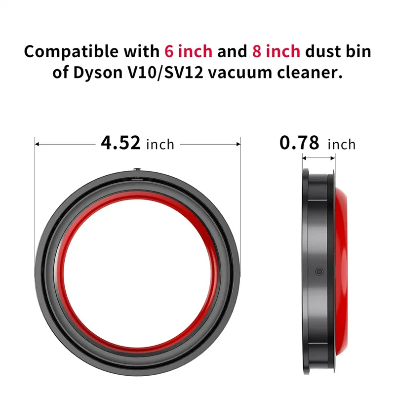 For Dyson V10 Vacuum Cleaner Dust Bin Top Fixed Sealing Ring Replacement Dust Bucket Attachment Cleaner Spare Part