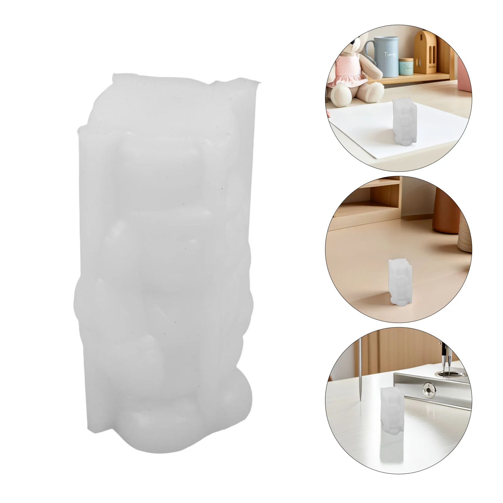 

Silicone Mold For Diy Resin Craft Nutcracker Soldier Wax Casting Epoxy Mould Reusable Holder Decor Heat Resistant
