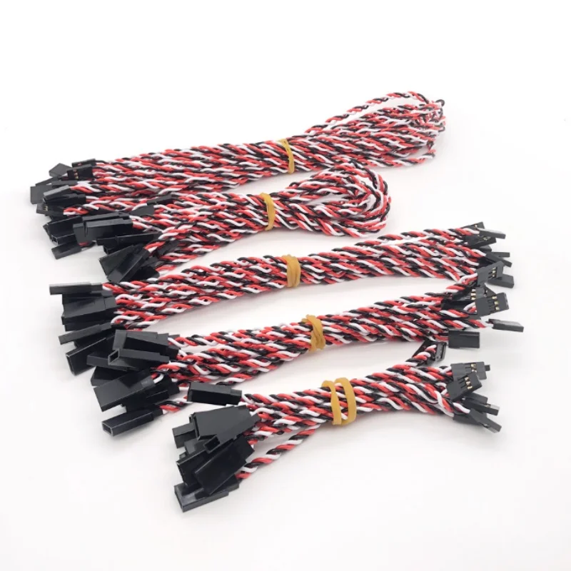 10PCS 10/15/20/30/50/100cm Servo Extension Cable 30 Core for Futaba JR Anti-interference Servo for RC Helicopter Part