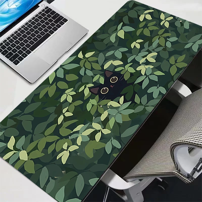 

Mousepad Cats in Green Plants Cartoon Anime Gaming Mouse Pad Keyboard Mouse Mats Desk Mat Accessories Office Desk Accessories