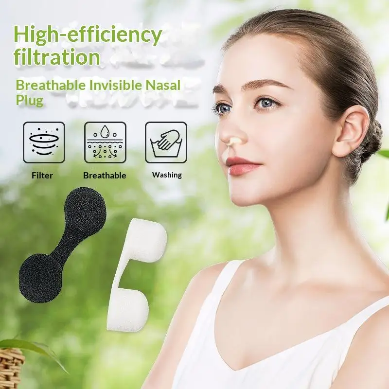 50Pcs Disposable Nose Protection Foam Filters Anti Dust Pollen Smoke Breathable Filters for Construction Site Outdoor Use