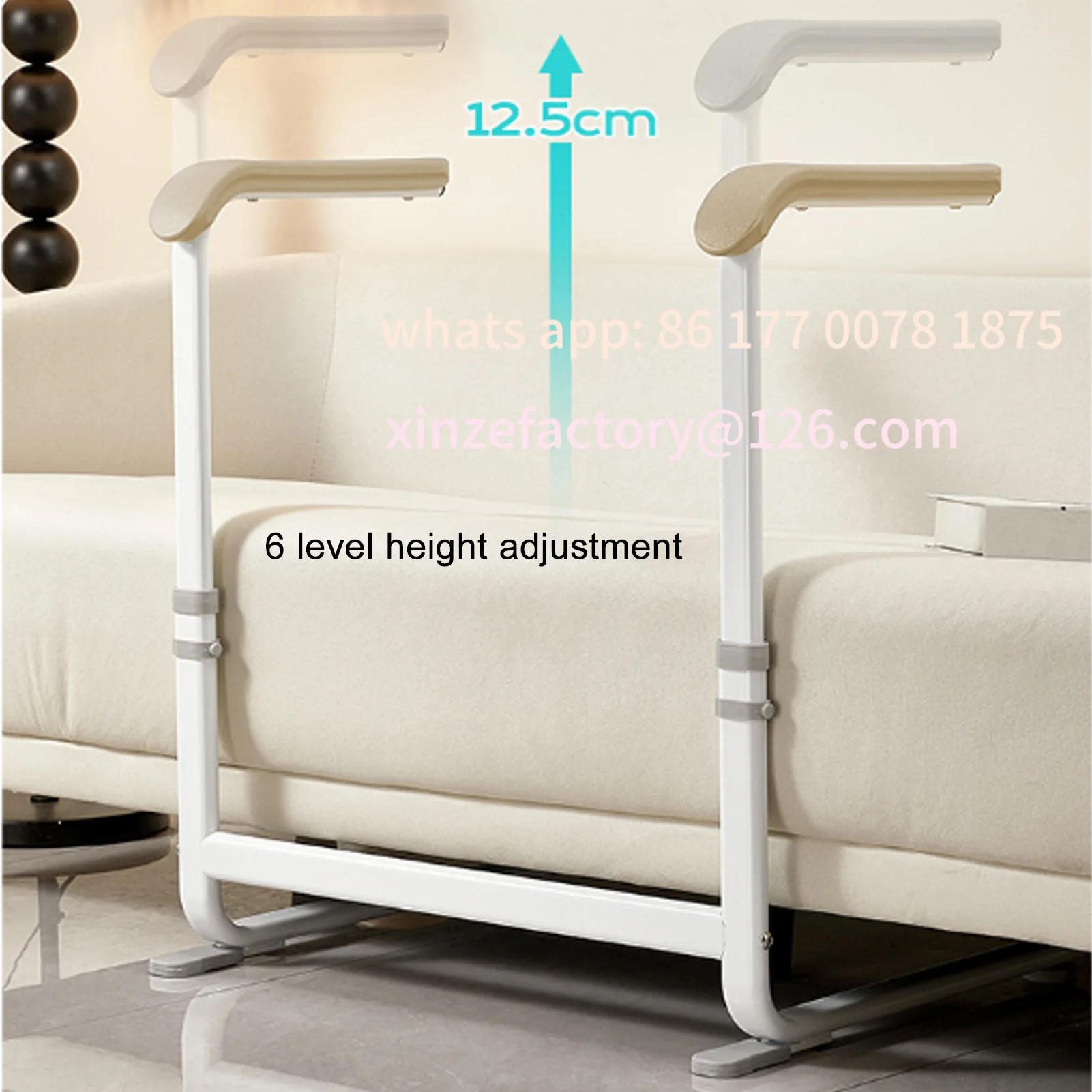 

Customizable Couch Standing Aid Slip Resistant Heavy Duty Chair Assist for Elderly 6 Heights Adjustment TPE Handles for Seniors