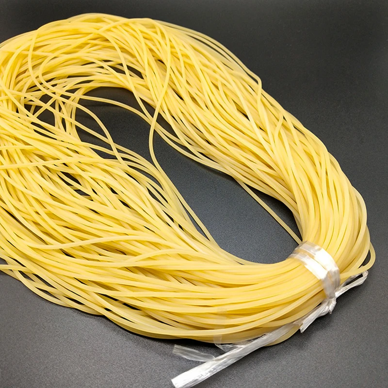 

10/20m Diameter 2mm 3mm Latex Elastic Solid Rubber Band Elastic Fishing Slingshot Binding Rope Tying Rubber Line String