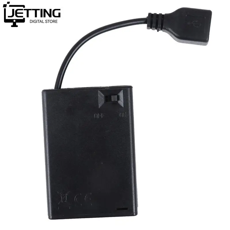 DC 4,5 V Tragbare Mini AAA Batterie Halter Storage Box Fall USB Netzteil Batterie Box 65x45x15mm