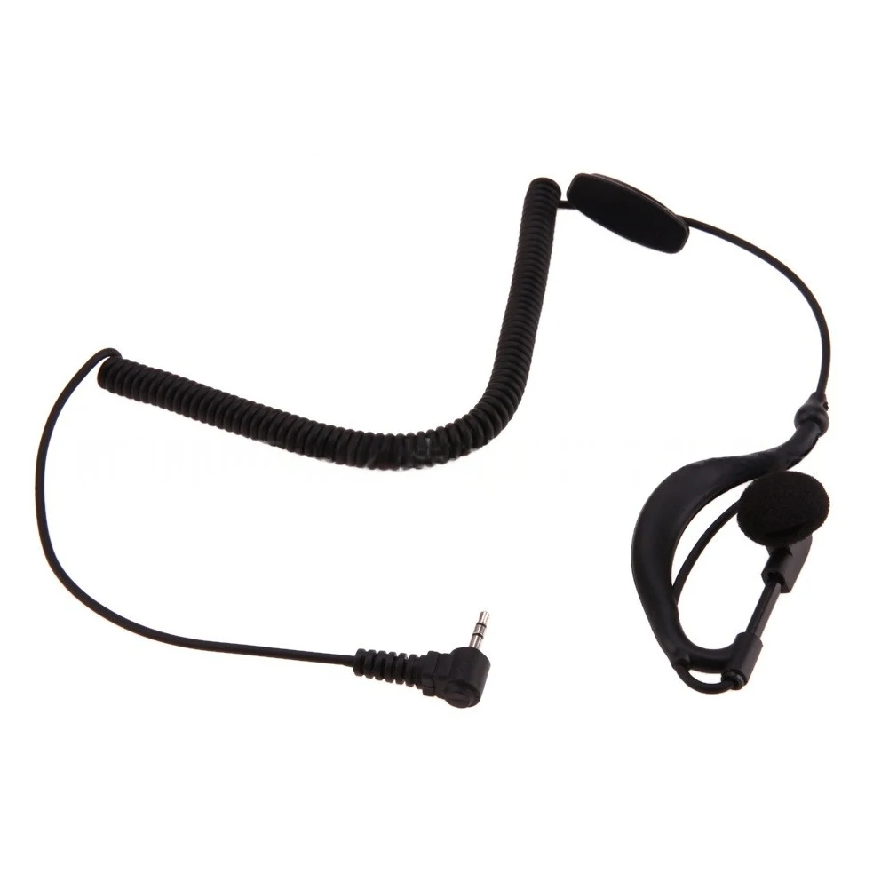 Clear Sound Quality Headset Earpiece Walkie-talkie Mic 2.5mm Single-ear Earpiece Clear Audio Curved Single-ear Hook