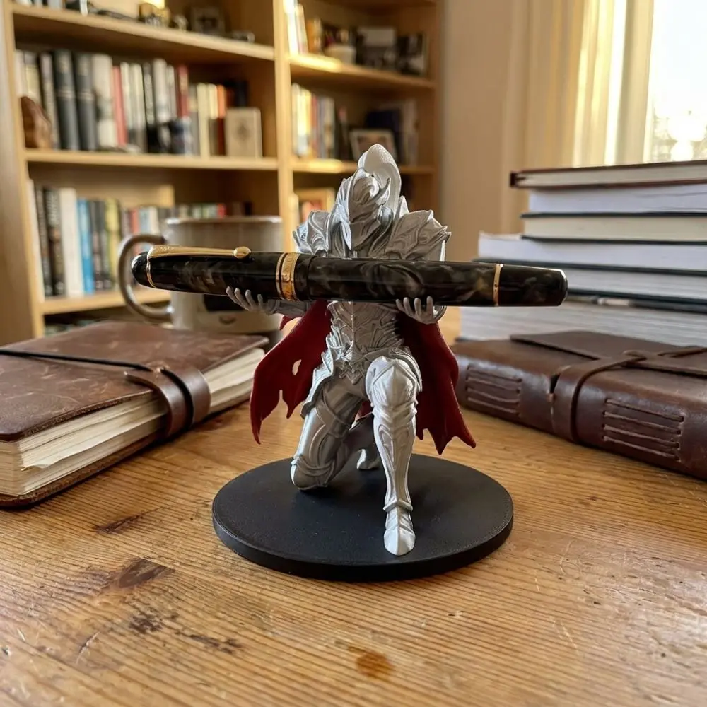 Funny 3D Printed Knight Pen Holder Unique Multi-functional Warrior Desk Organizer Plastic Desk Organizer Birthday Gift