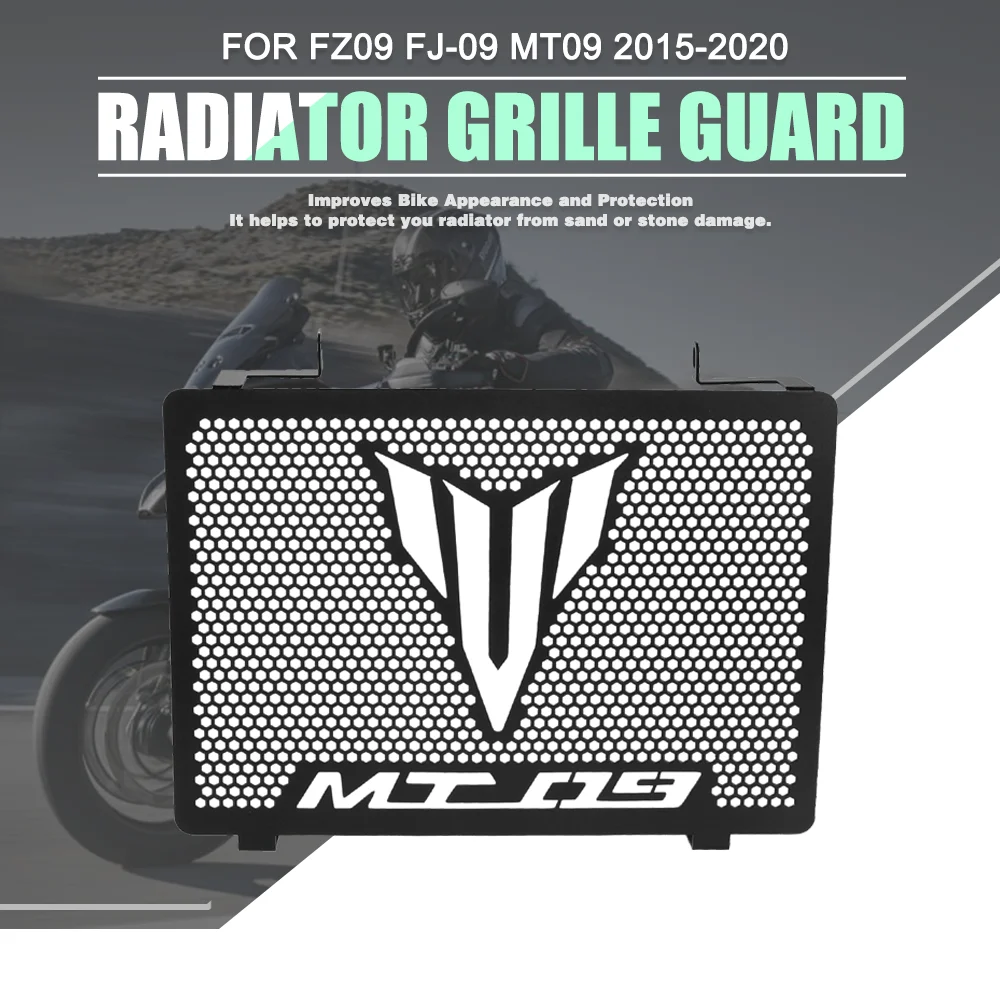 

FOR YAMAHA FZ09 FJ-09 MT09 2015-2020 Motorcycle Radiator Grille Guard Oil Cooler Cooling Cover Protection Motorcycle Accessories
