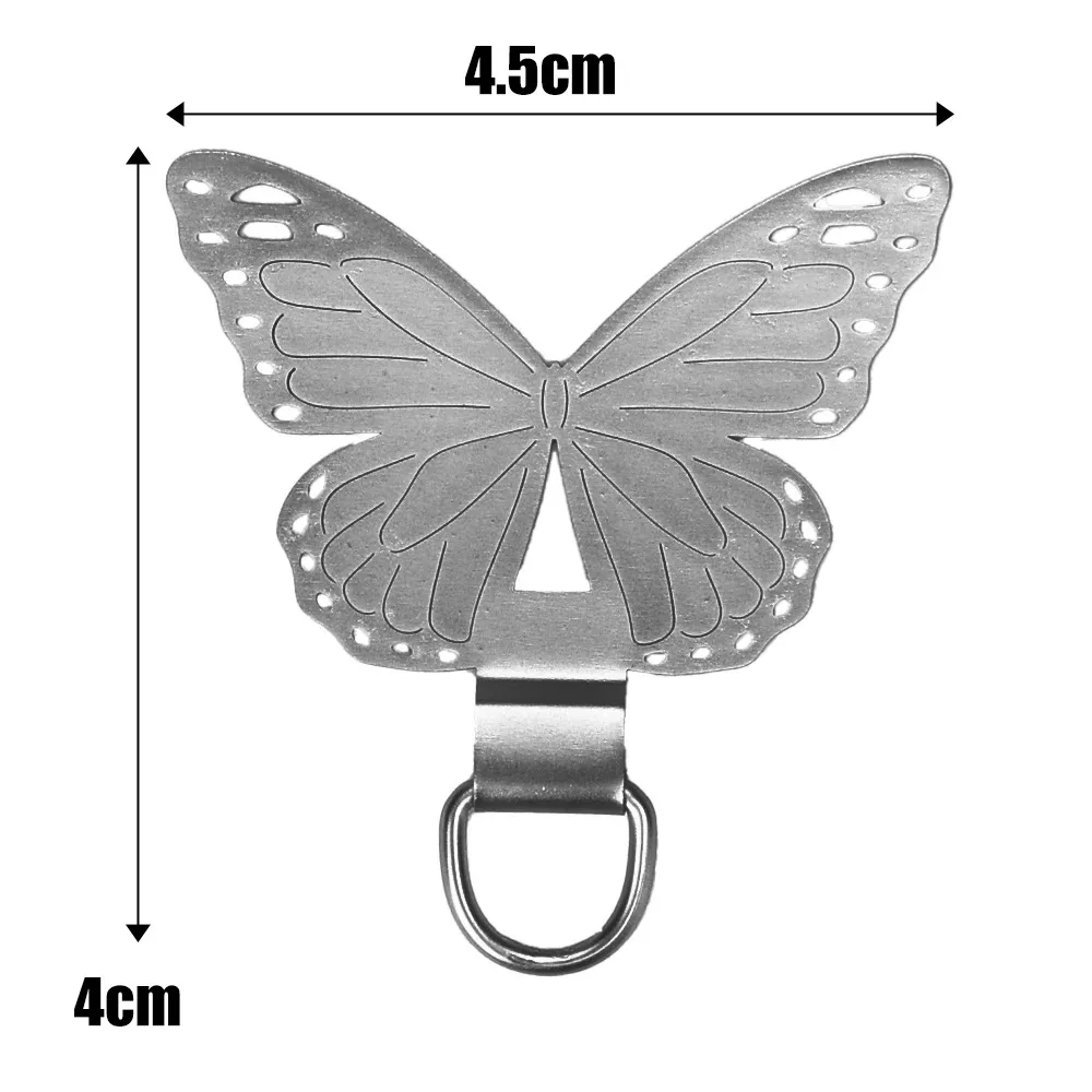 1PC Butterfly Shape Stainless Steel Phone Tether Patch Gasket Ultra-thin Cellphone Strap Parts Lanyard Safety Connect Piece